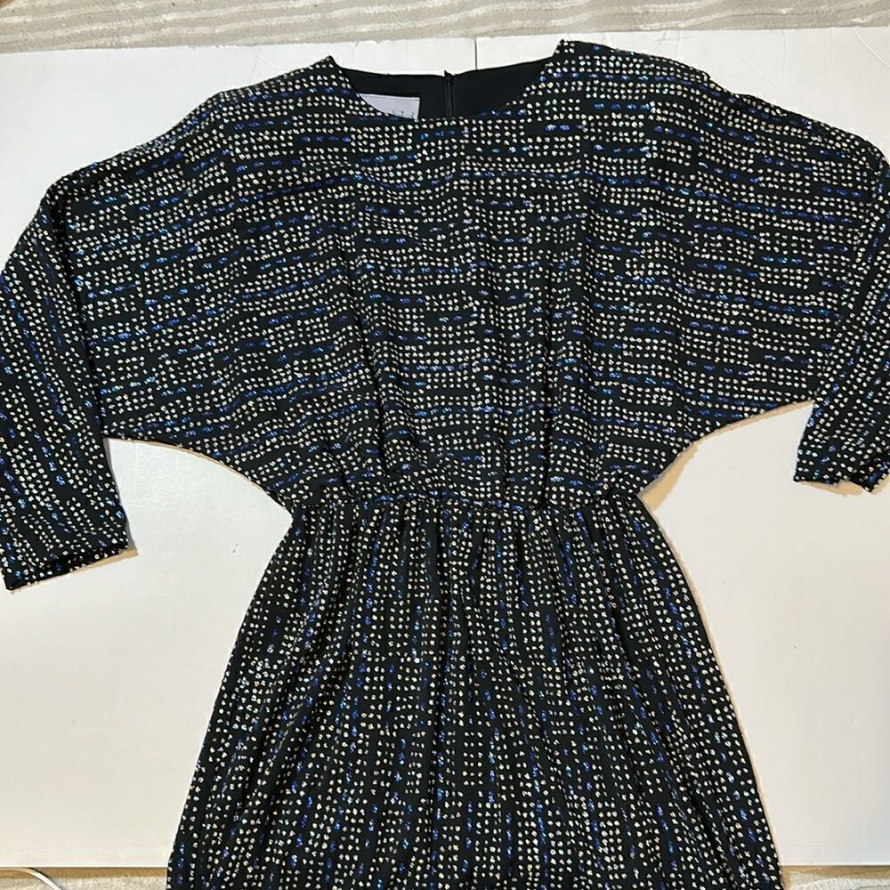 Vintage L Rothschild San Francisco jeweled elastic waist dress size 12 - Picture 8 of 9